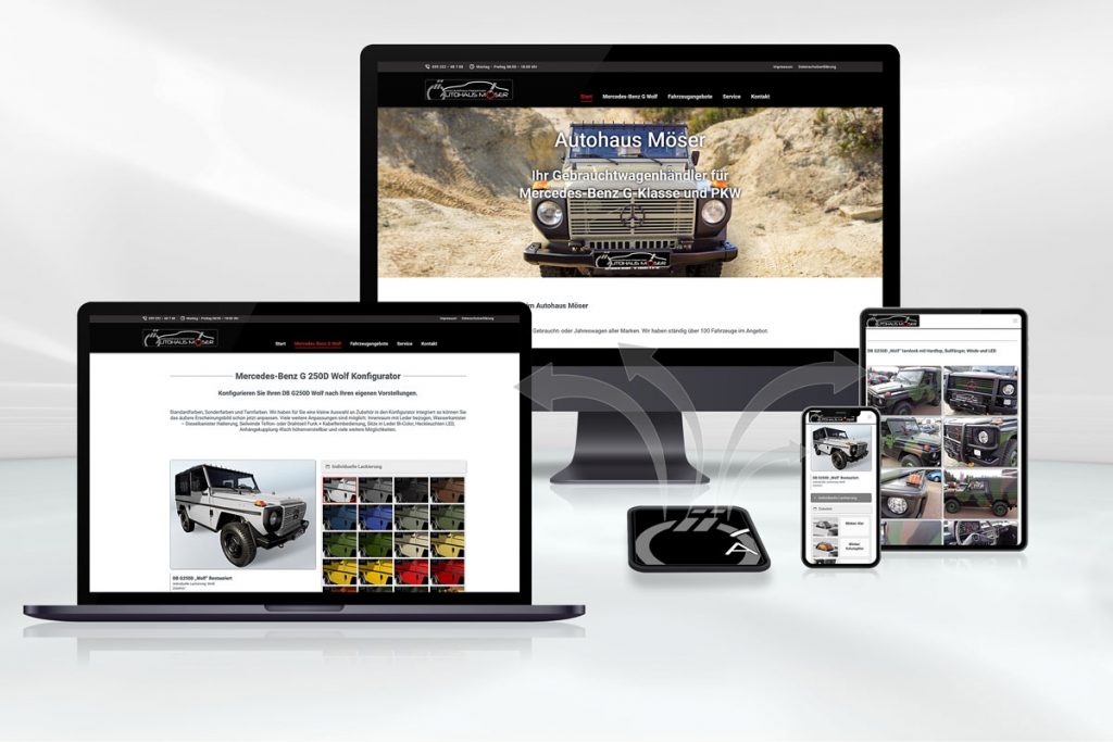 Webdesign und Programmierung Autohaus Möser