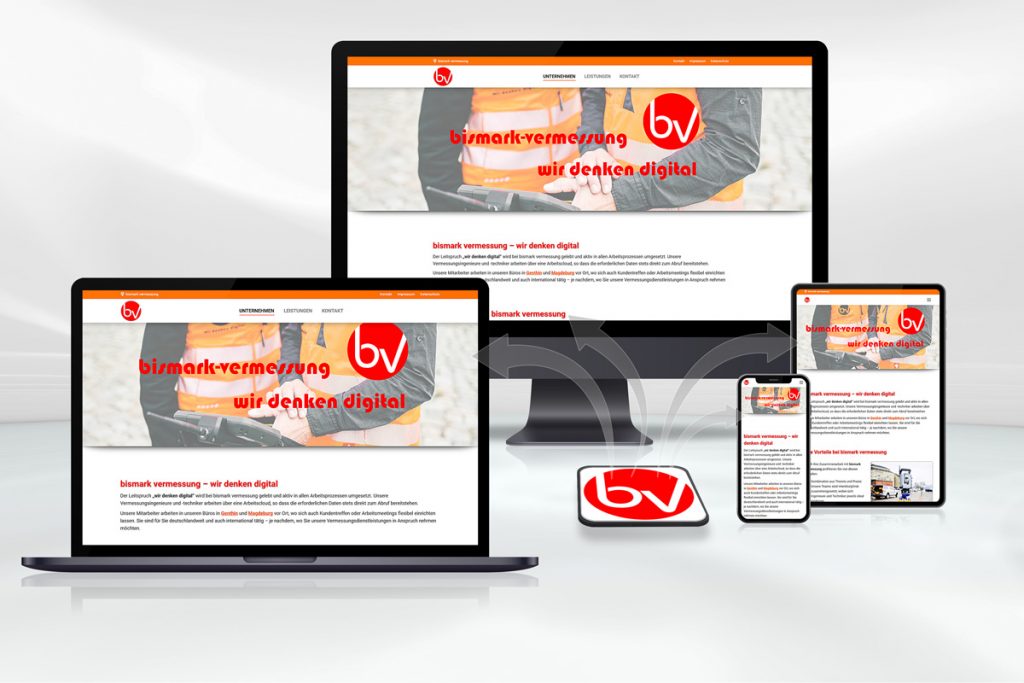 Webdesign und Programmierung bismark vermessung