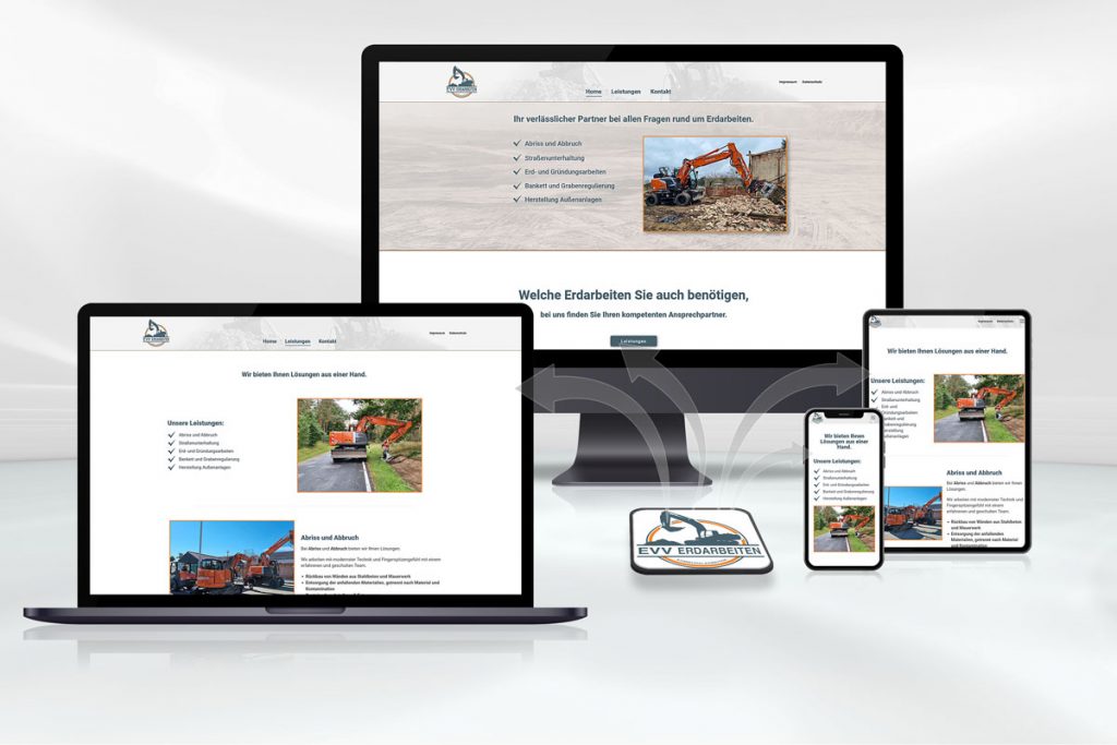 Webdesign und Programmierung EVV Erdarbeiten