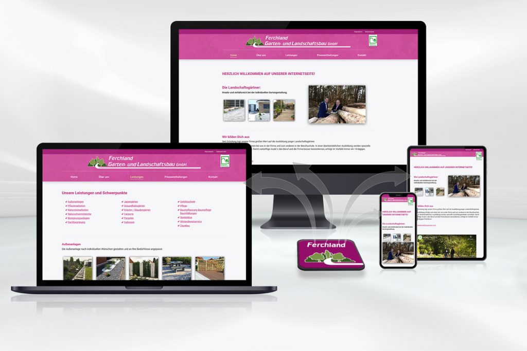 DREAM-PIXEL Webdesign Referenz Ferchland Garten- und Landschaftsbau GmbH