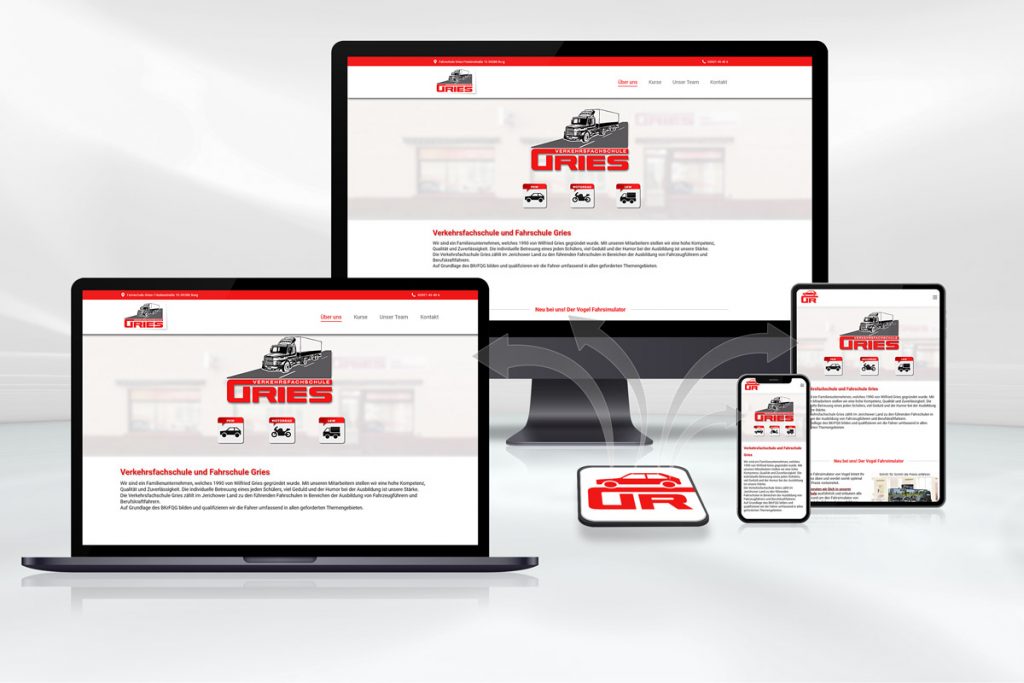 Webdesign und Programmierung Verkehrsfachschule und Fahrschule Gries