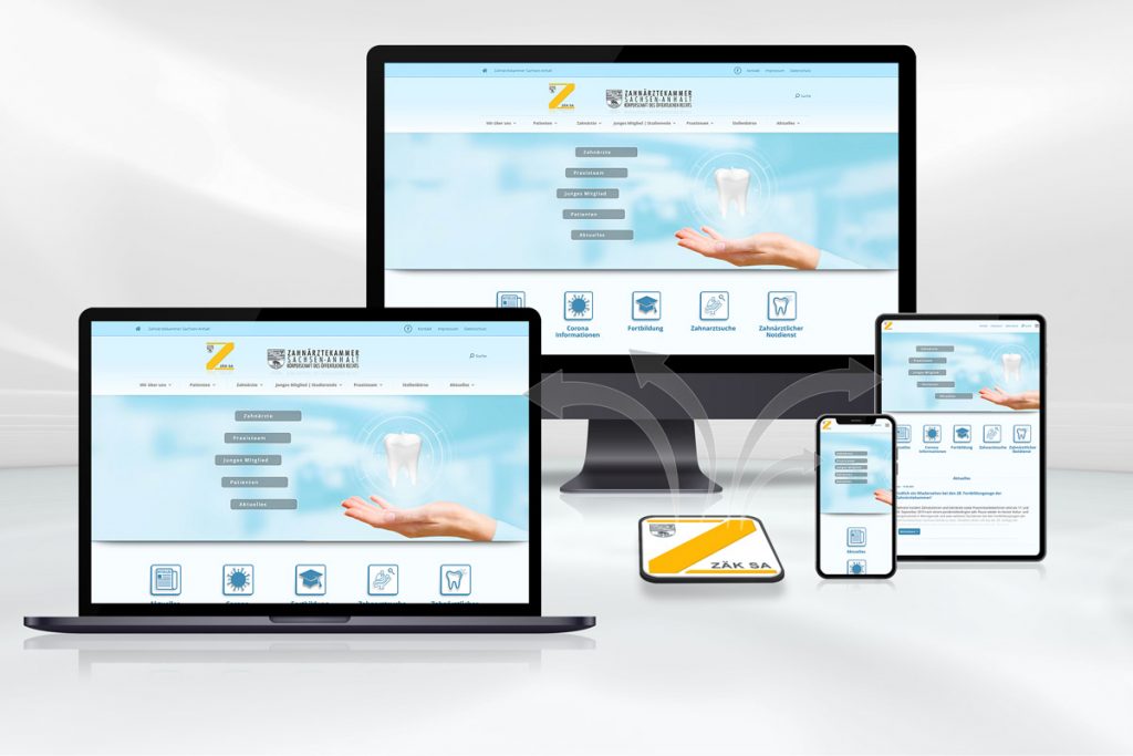 DREAM-PIXEL Webdesign Referenz Zahnärztekammer Sachsen-Anhalt